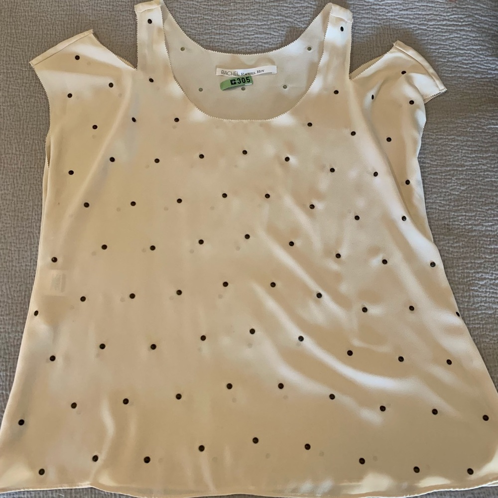 Rachel Roy Cream Top Blouse Size Small